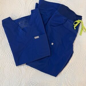 Figs Blue Scrub Set